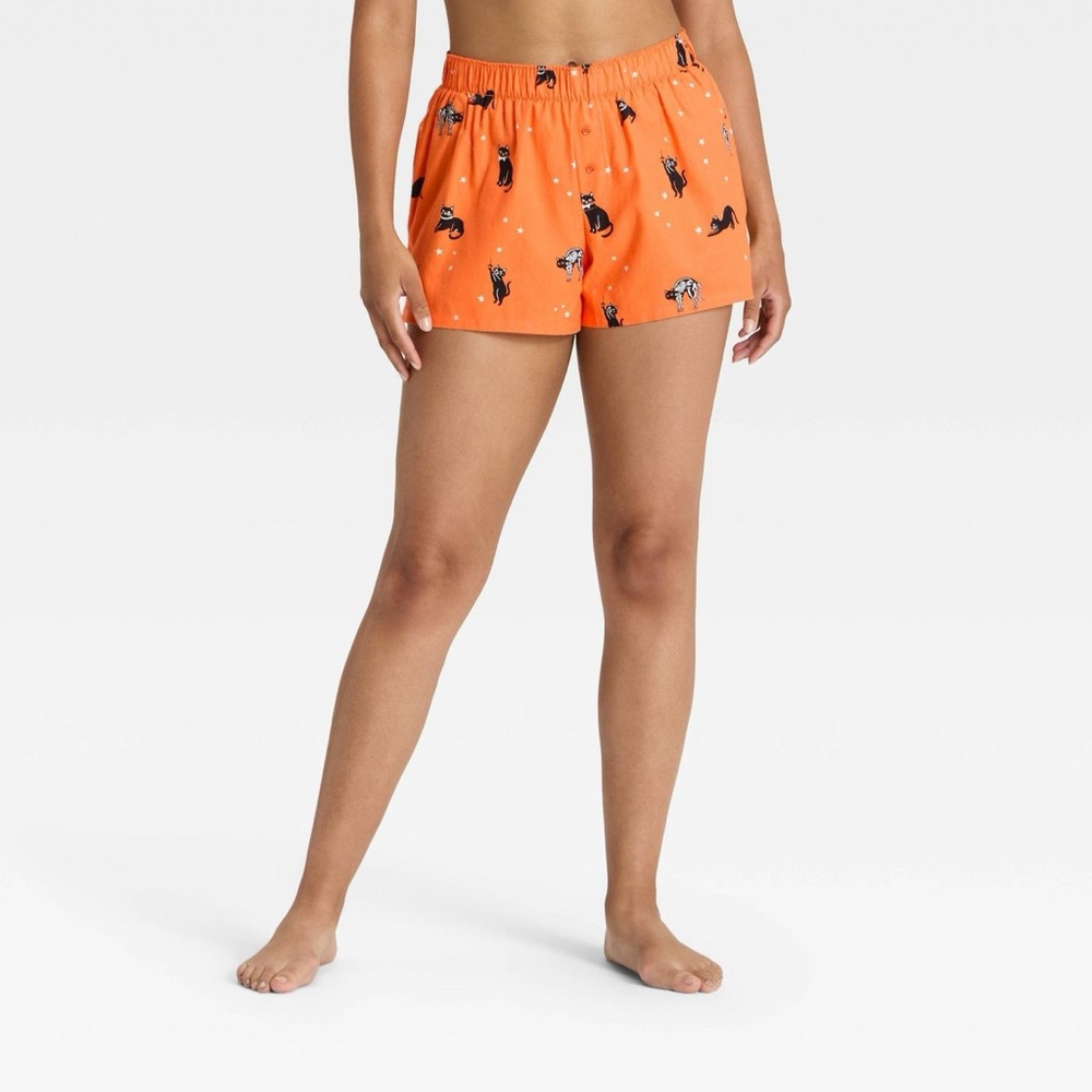 Women's Halloween Flannel Boxer Pajama Shorts - Hyde and EEK!